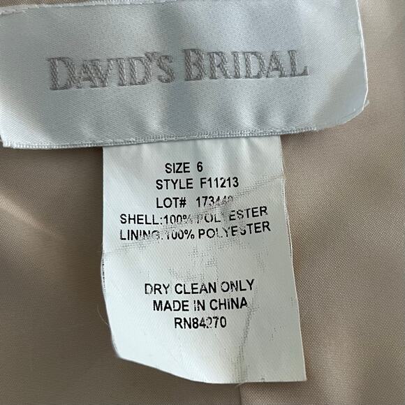 Davids Bridal Nude Black Floral Lace Halter Fit Flare Bridesmaid Midi Dress XS/6 - Picture 3 of 14